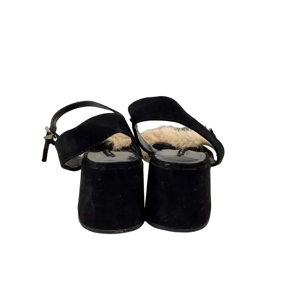 {Zara} Bloggers favorite Faux Fur Vamp Sandals - Picture 6 of 9